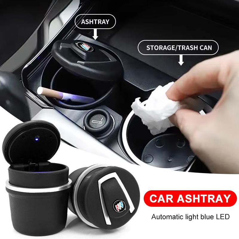 Car LED Portable Multifunctional Ashtray Car Accessories For Buick Regal Lacrosse Avenir Envision Angkola Electra Anthem Cascada Avista Riviera