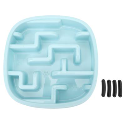 Slow Feeder Dog Bowl PP Square Slow Down Eating Preventing Choking Healthy Dog Food Feeding Dish