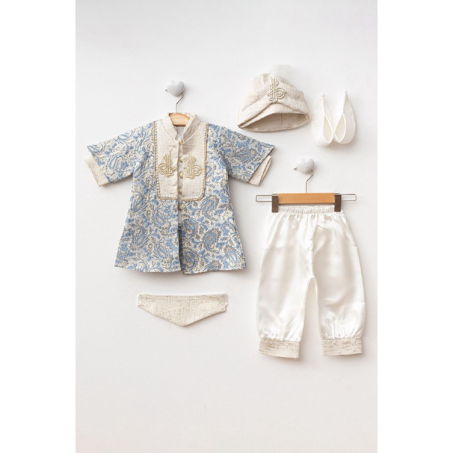 

Baby Baby Prince s Outfit Male Circumcision Mevlt Team 0-6 Ay синій