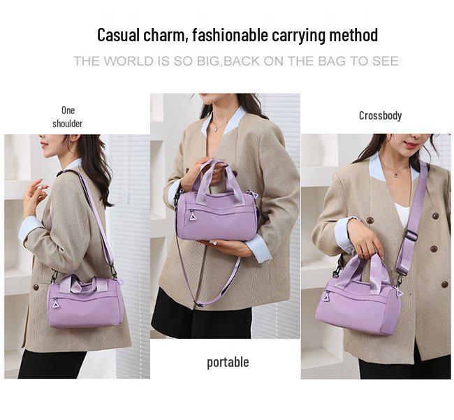 Women's Multi-Purpose Nylon Crossbody Shoulder Bag - Small Casual Backpack & Handheld Purse