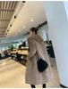 Autumn and winter thickened imitation rabbit fur long hooded loose knee jacket women's plush coat imitation fur
