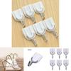 Premium Self Adhesive Hooks For Damage-free Wall Hanging In Kitchen And Bathroom