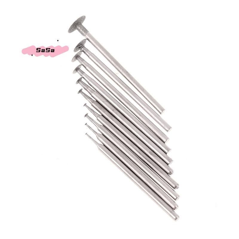 10Pcs Ultra-Thin T-Head Shank Diamon-d Mounted Grinding Bits Accessory for Stone Jade Carve Polish Engrave Tool