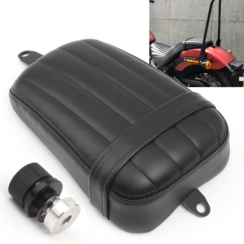 Motorcycle 1 Piece Rear Passenger Seat with 1 Piece Seat Bolt Nut PU Leather Billet Aluminum Fit For Harley Street Bob 2018-2020