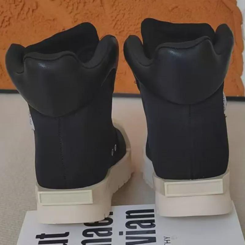 Miqi High-Top Big-Toe Sneakers: Thick-Soled, Round-Toe, Height-Boosting, Stylish Casual Unisex Shoes