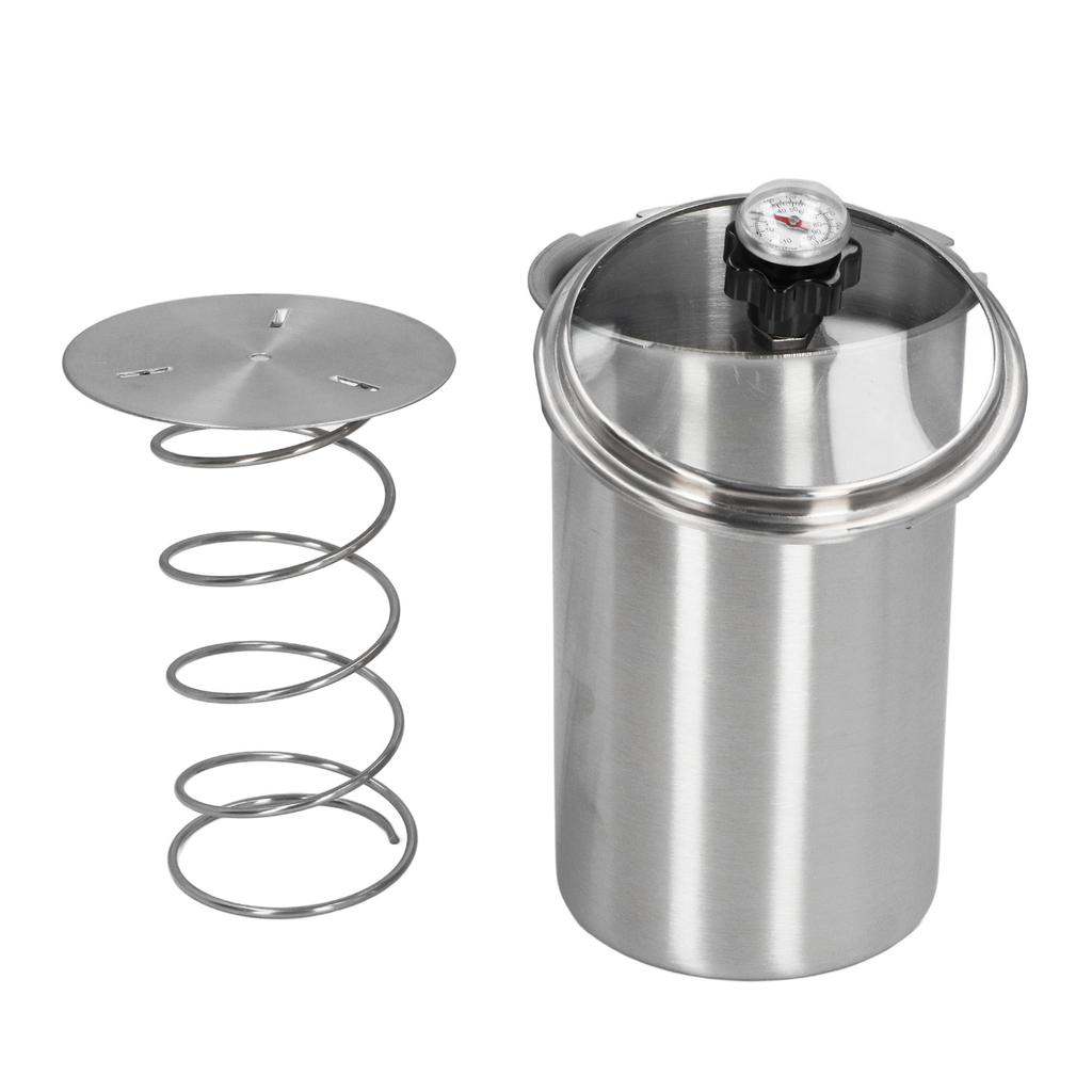 Meat Press Machine 304 Stainless Steel Ham Maker with Thermometer Transparent Visible Lid for Pork