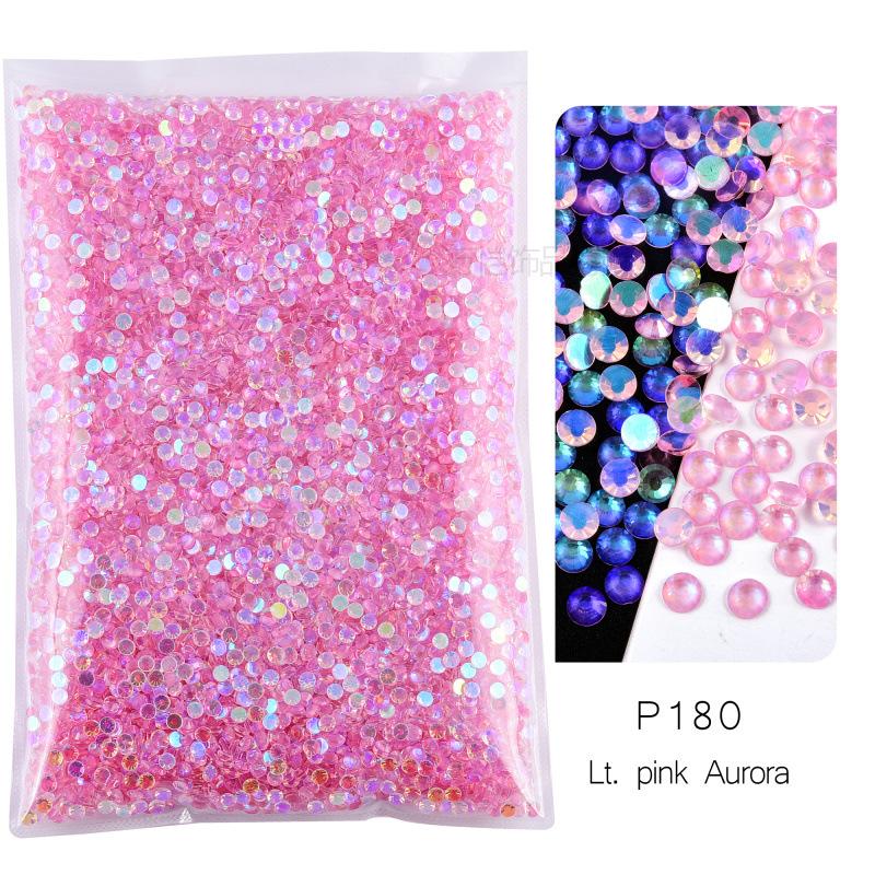 P72-180 Glass Nail Art Large Bag Flat Bottom Diamond, Silver Plated Diy Diamond Jewelry Accessories Mobile Phone Case Rhinestone Accessories
