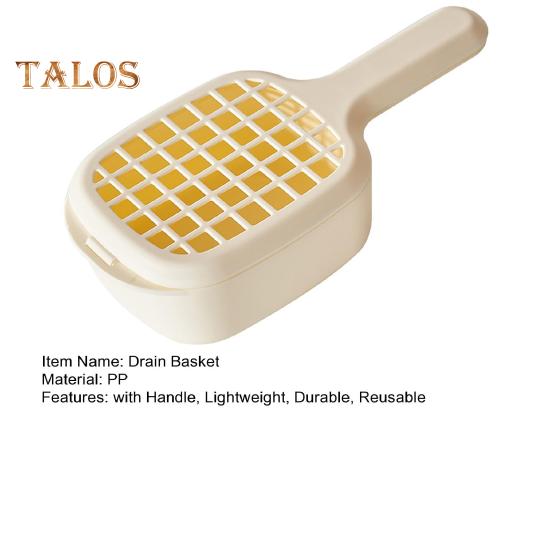 Hand-held Drain Basket Kitchen Washing Strainer with Handle Reusable Compact Size Fruit Vegetable Draining Sieve