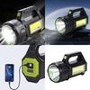 Solar Flashlight Rechargeable Outdoor Waterproof Spotlights LED Work Light Searchlight Light for Camping Emergencies