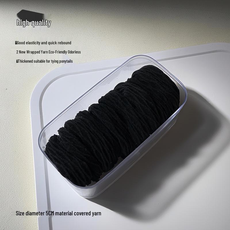 High Elasticity Durable Women's Ponytail Hair Tie In Thickened Seamless Rubber Band with Acrylic Box.