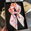 1pc Heart Print Women's Scarf | Silky Satin Texture | Neck/Hair/Bag Decoration | Daily/Date Wear | Valentine's Day Gift for Her