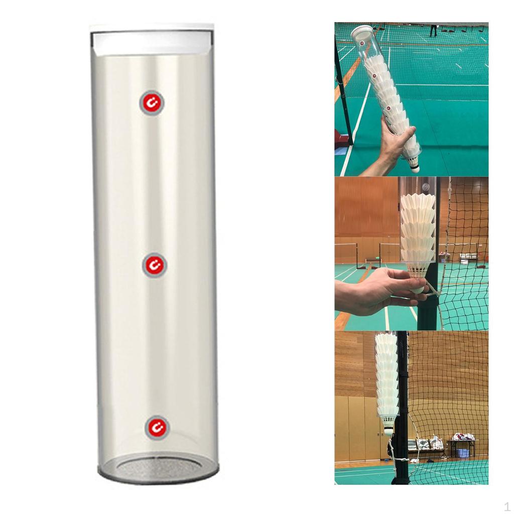 Tube De Rangement F Fityle Pour Volants De Badminton – PP Transparent, 3/6/12 Emplacements, Capuchons Anti-humidité, Billes Séchantes