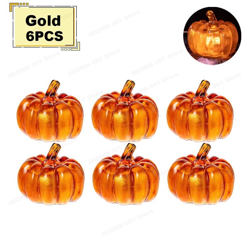 1/2/6/10PCS LED Glowing Pumpkin Halloween Decorations Lantern Costume Props Desktop Ornament for Party Home