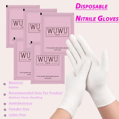 Einweghandschuhe 30 Paar einzeln verpackte Einweghandschuhe aus Nitril Neue lebensmittelechte TPE-Latexhandschuhe Rutschfeste Handschuhe Wachszubehör