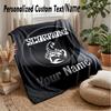 Scorpions Custom Flannel Throw Blanket Print Your Name Text Soft Warm Blanket Holiday Present