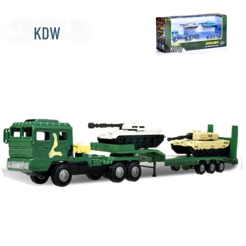 MENGDUN 1:64 Alloy Military Transport Vehicle Model with Tank