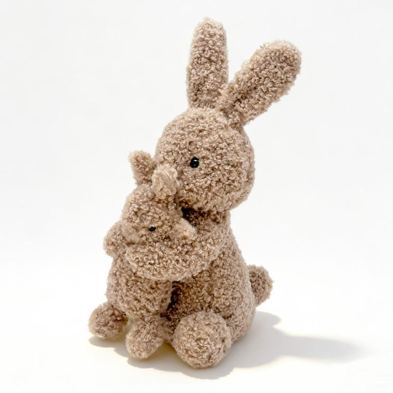 38CM Creative Mother and Child Rabbit Plush Toys Soft Stuffed Cartoon Animal Doll Appease Toys for Birthday Gifts