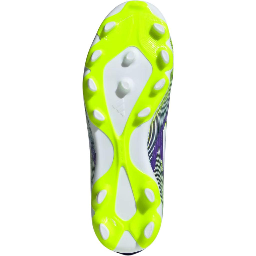 Adidas F50 League MG Versatile Comfortable Stylish Low-Top Kids Football Shoes Kids Football Shoes Purple White Bright-Lemon-Yellow JH7752