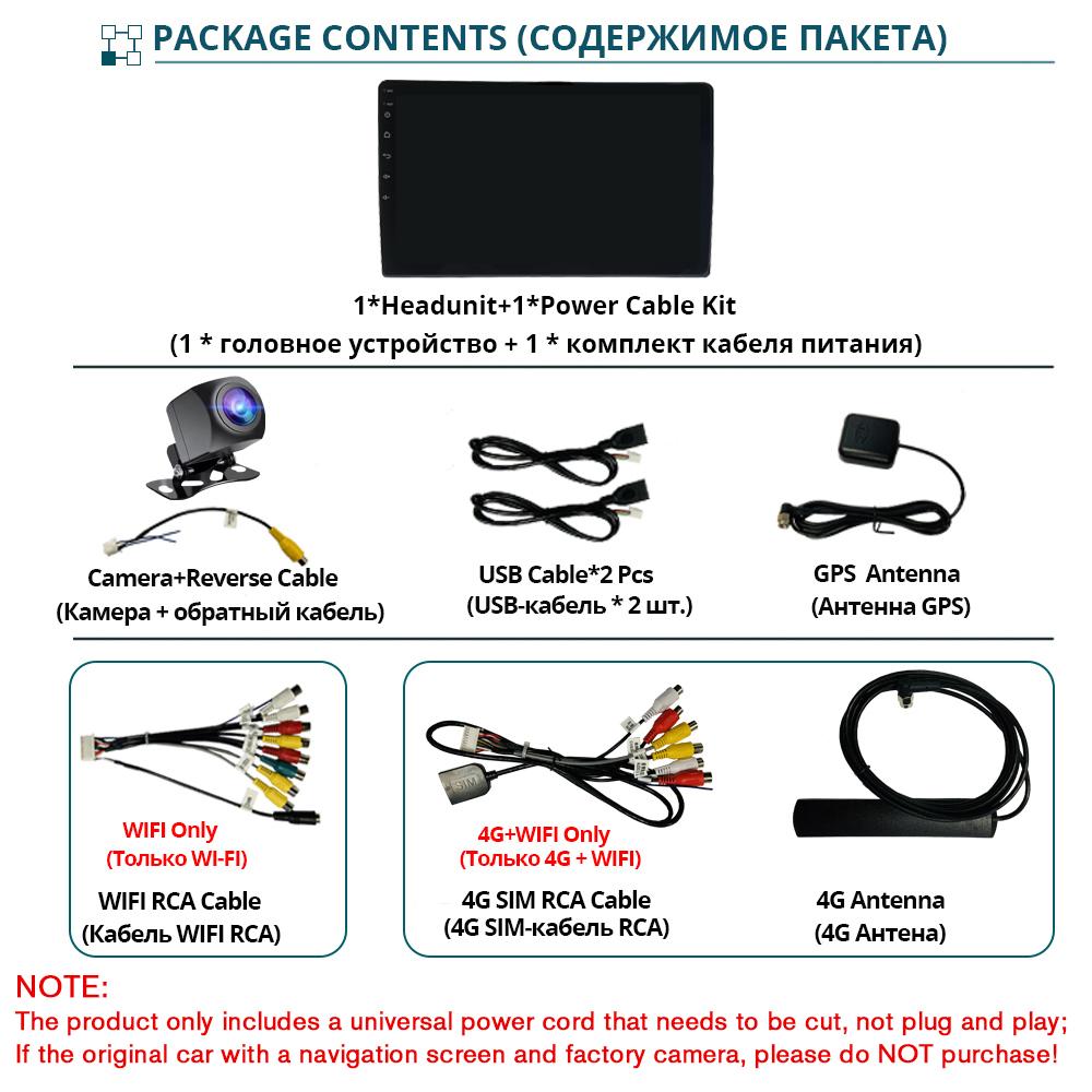 2Din 9/10 Inch Android System Universal Car Radio For Toyota Honda VW Nissan Kia Hyundai Carplay GPS BT Multimedia Player NO DVD