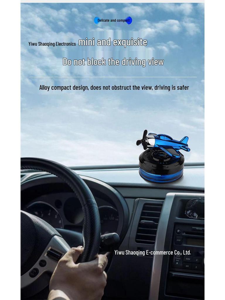 Solar-Powered Car Airplane Aroma Diffuser: Long-Lasting Fragrance for Car Console Ornament.
