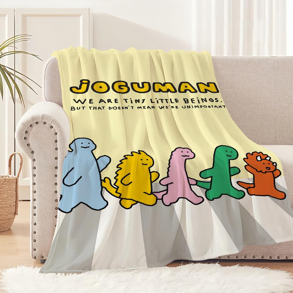 Funny cute Art Cartoon Dinosaur Home Flannel Warm Comfort Soft Plush Blanket For Sofa Living Room J-joguman Bedroom Travel Gift