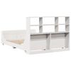Solid Wood Bed with Shelf Without Mattress White 160x200 cm