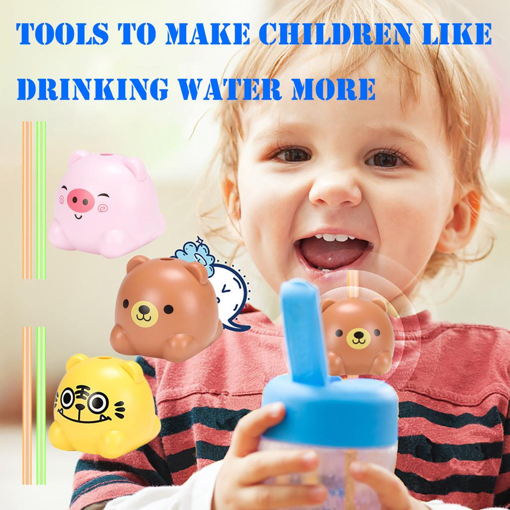 Cartoon Animal Drinking Sound Straws Talking Straws With Water And Liquid Sensors And 9 Interesting Sound Effects, Children'S Gifts For Children