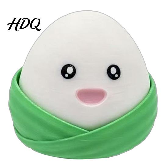 Zongzi Stress Relief Toy 3D Printed Fidget Clicker Cartoon Rice Dumpling Finger