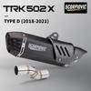 For TRK502X 502X and series motorcycles full system mid-section pipe from 2018 2019 2020 2021 Exhaust system
