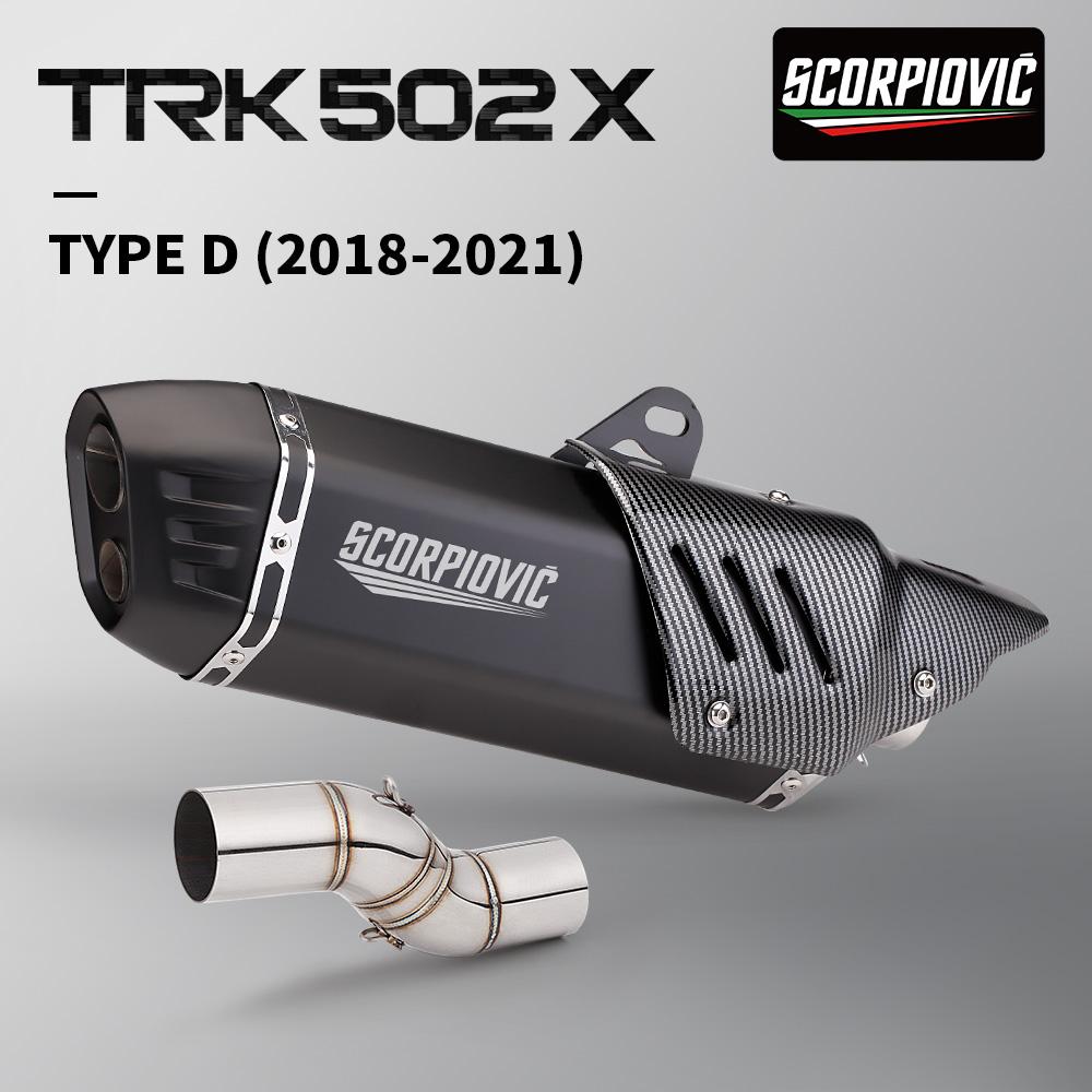 For TRK502X 502X and series motorcycles full system mid-section pipe from 2018 2019 2020 2021 Exhaust system