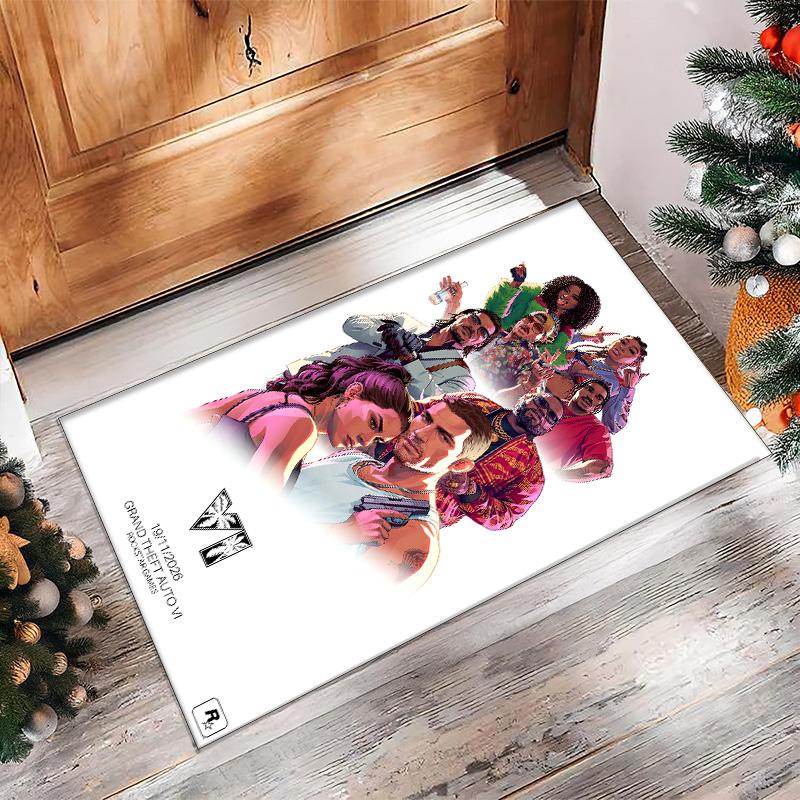 GTA Crystal Velvet Rug, Soft Anti‑Slip Crystal Velvet Carpet for Living Room Bedroom Home Decor