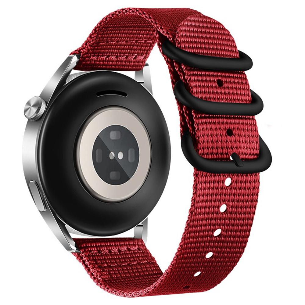 

20mm Double Loop Nylon Watchband for Samsung Galaxy Watch7/6/5 40mm 44mm/6 Classic 43mm 47mm/5 Pro 45mm Black Buckle Braided Strap