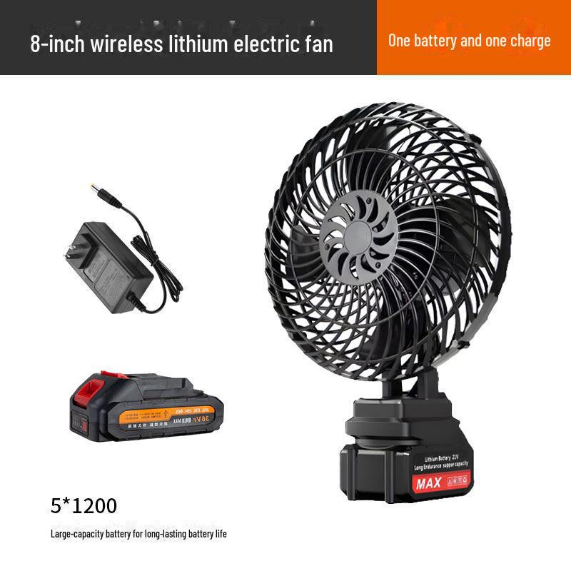 High-Power Portable Industrial Lithium Electric Fan for Home and Car