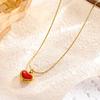 2026 Chinese New Year Red Tide Heart Earrings - Elegant & Trendy Women's Accessories