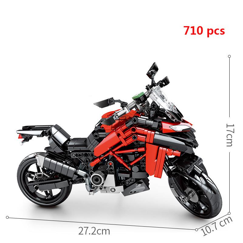 Technical Motorcycle Building Block City Motor Racing Car Speed Motorbike Off Road MOC Model Vehicle Toys For Adults Boy Gifts