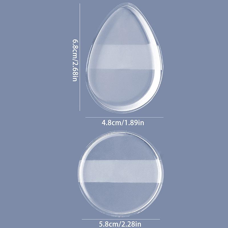 Soft Pu Powder Puff Circular Water Drop Transparent For Cosmetic Face Foundation Bb Cream No Powder Eating Powder Makeup Tool