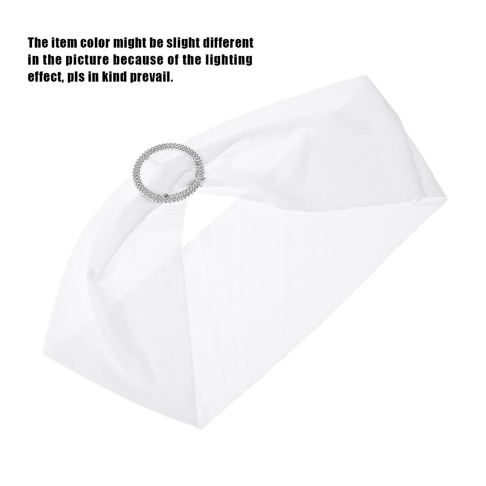 10PCS Wedding Decorations Elastic Spandex Chair Cover Sashes Bows Elastic Chair Bands With Buckle Slider Sashes Bows 7 Colors