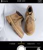Men's 2025 Summer High-Top Leather Martin Boots - British Style, Yellow, Ideal for Outdoor Work