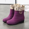 Fashion Women's Rain Shoes Non-slip Water Shoes Work Rain Boots Rubber Boots