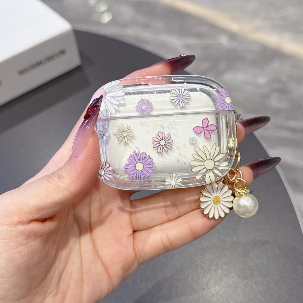 Glamorous Floral Pattern Wireless Bluetooth Case For AirPods1/2 AirPods 3/4 Pro And Pro2 TPU Headphone Covers With
