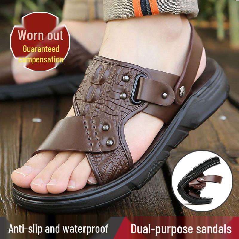 

Men s Dual-Use Closed-Toe Sandals: Non-Slip, Breathable, Soft Sole, Durable Summer Beach Shoes Size 39