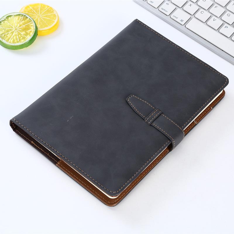 Customizable Color-Changing PU Leather Business Notebook with Buckle - B5 Size Customizable