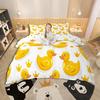 Homewish Cute Duck Duvet Cover SetCartoon Animal Bedding SetOrange Black Bed Set For Boys GirlsUltra Soft Home Decor