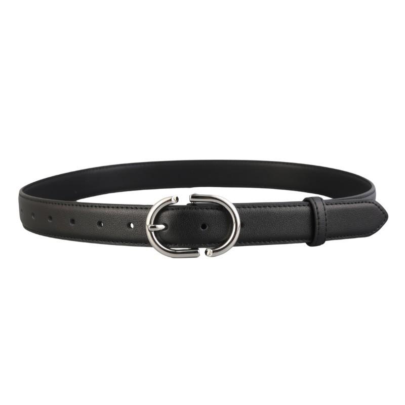 Womens Genuine Leather Belt With Alloy Buckle 2.8cm Wide Casual Chic Waistband Jeans Office Wear 2026