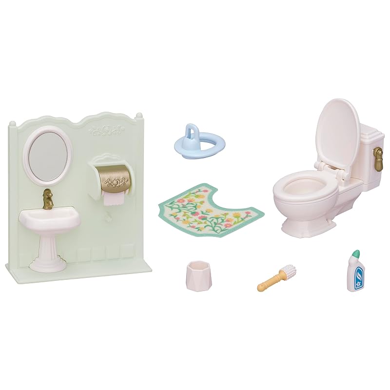 Sylvanian Families Furniture [Toilet Set] KA-629 ST Mark Certified Ages 3+ Toy Dollhouse Sylvanian Families Epoch Co., Ltd. EPOCH