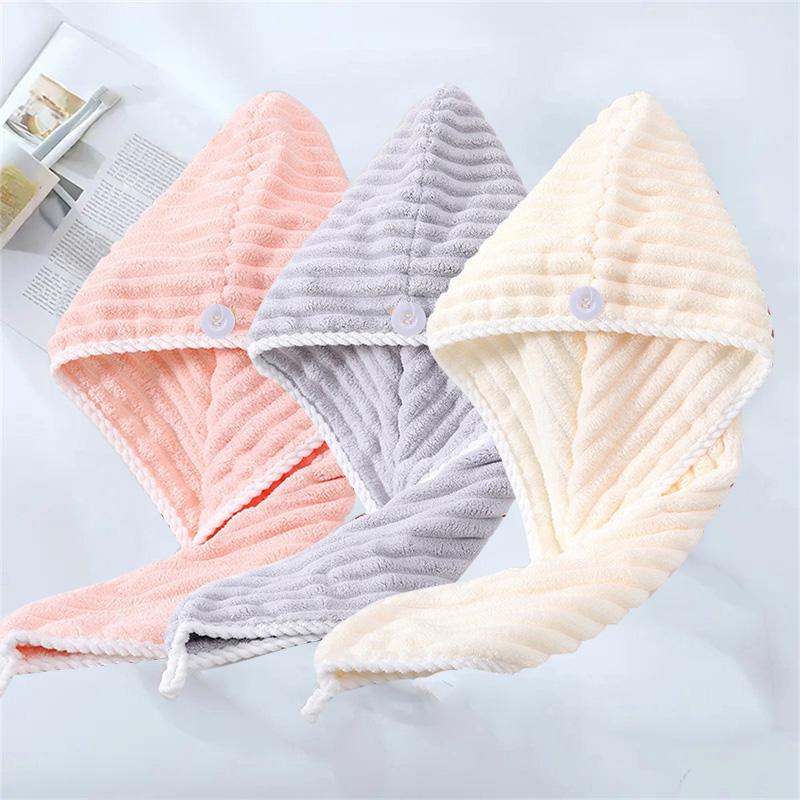 3pcs Premium Hair Drying Cap Soft Absorbent Quick-Drying Microfiber Hair Towels  Ideal for Frizzy Hair Care