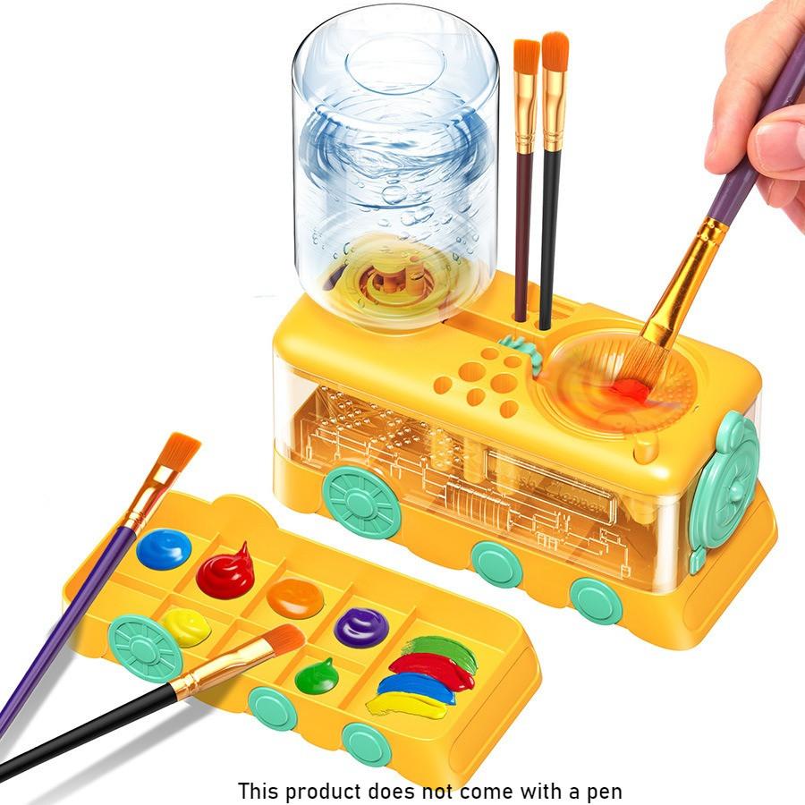 Hair Brush Cleaner Automatically Changes The Washing Pen Holder for Watercolor Painting Brush Rinser Watercolor Wash Pen Holder