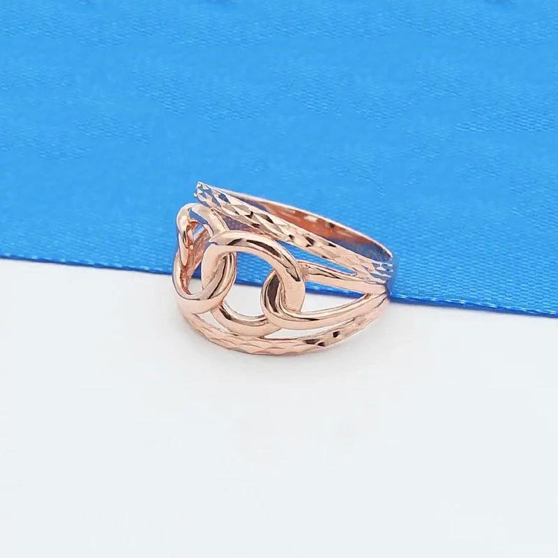 Purple Gold Fashion Hollow Ring Ring, Rose Gold Plated Ring