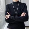 Half High Neck Loose Fitting Sweater for Women's Autumn and Winter Knitted Base Sweater