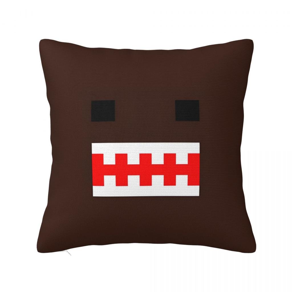 Funny Domo Kun Face Pillow Case Meme Anime Doll Cushion Covers Custom Zippered Decor Pillowcase for Bed 18"